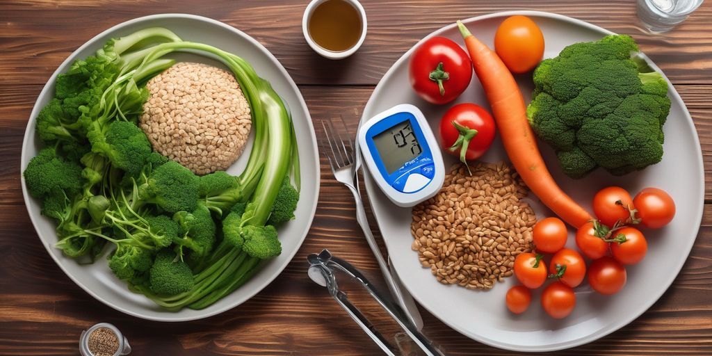 Balanced meal with glucose meter