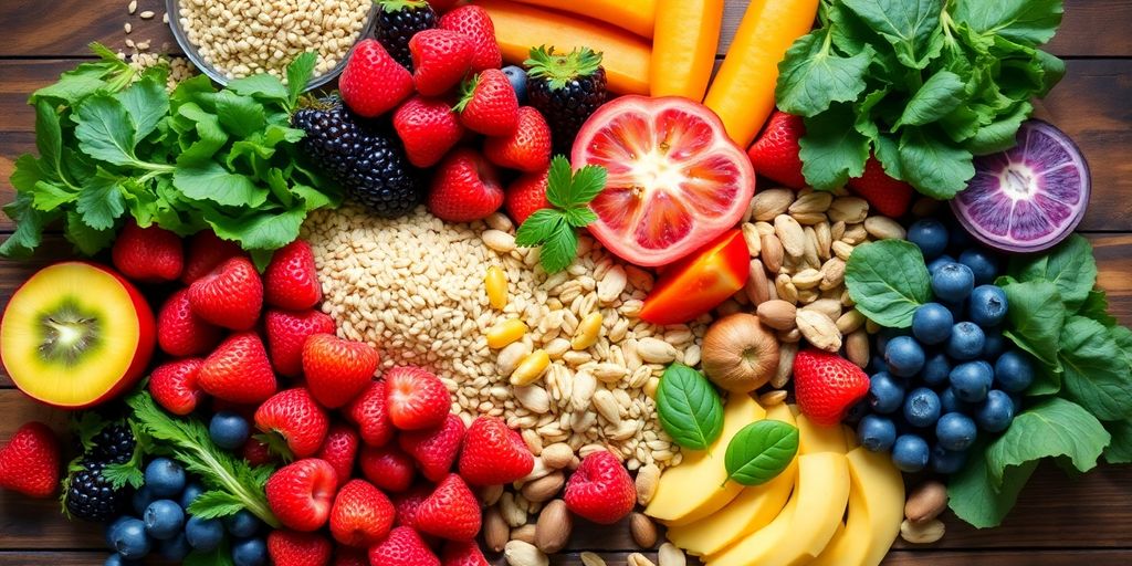 Colorful fruits and vegetables for diabetes immunity boosting.