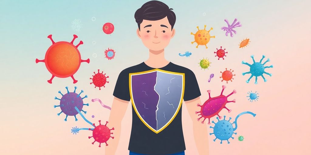 Diabetic person with weakened immune elements around them.