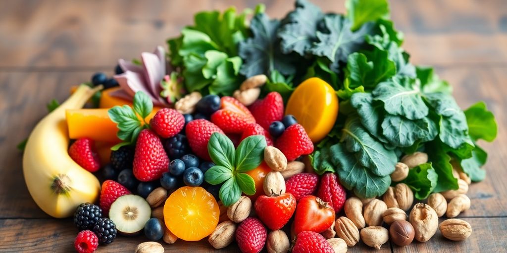 Colorful fruits and vegetables for natural diabetes management.