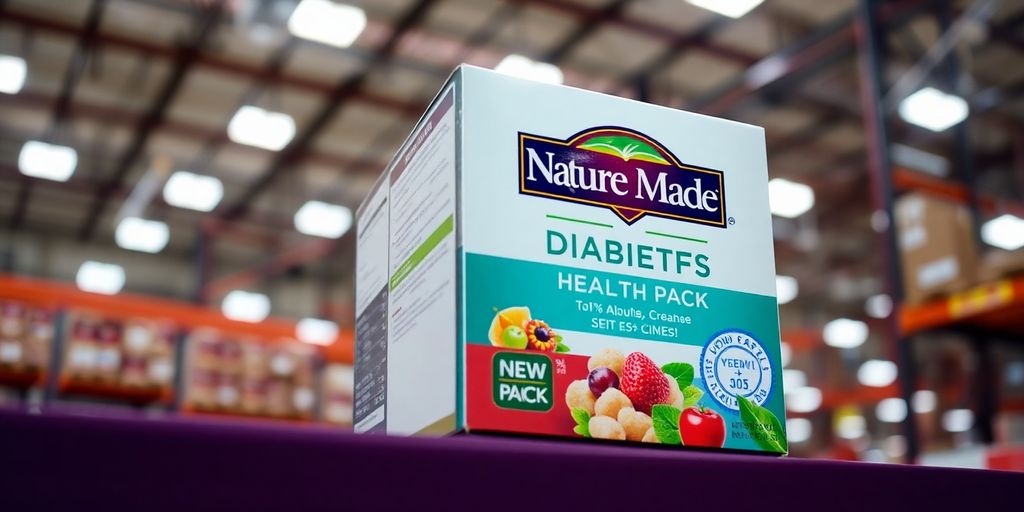 Diabetes Health Pack on a Costco shelf.
